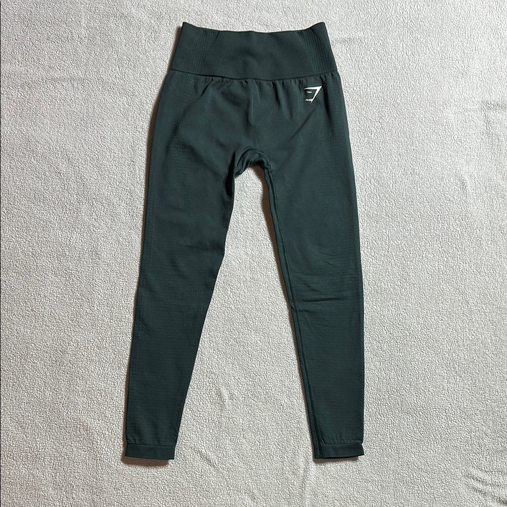 Gymshark Seamless Green Leggings High Waist Stretch